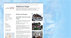 Desktop Screenshot of gaestehaus-geiger.tramino.de