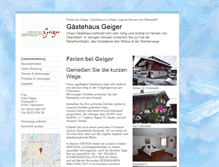 Tablet Screenshot of gaestehaus-geiger.tramino.de