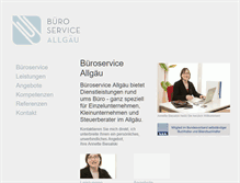 Tablet Screenshot of bueroservice-allgaeu.tramino.de
