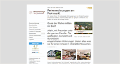 Desktop Screenshot of ferienwohnungen-frohmarkt.tramino.de