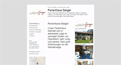 Desktop Screenshot of ferienhaus-geiger.tramino.de