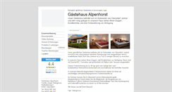 Desktop Screenshot of gaestehaus-alpenhorst.tramino.de