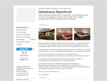 Tablet Screenshot of gaestehaus-alpenhorst.tramino.de