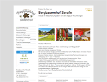 Tablet Screenshot of bergbauernhof-serafin.tramino.de