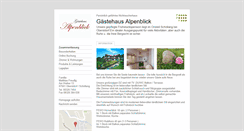 Desktop Screenshot of gaestehaus-alpenblick.tramino.de