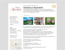 Tablet Screenshot of gaestehaus-alpenblick.tramino.de