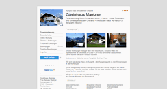 Desktop Screenshot of gaestehaus-maetzler.tramino.de