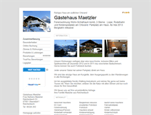 Tablet Screenshot of gaestehaus-maetzler.tramino.de