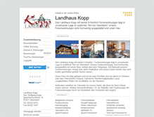 Tablet Screenshot of landhaus-kopp.tramino.de