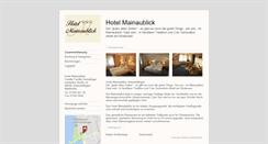 Desktop Screenshot of hotel-mainaublick.tramino.de