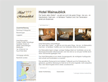 Tablet Screenshot of hotel-mainaublick.tramino.de
