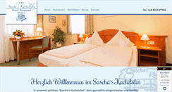 Desktop Screenshot of hotel-saschas-kachelofen.tramino.de