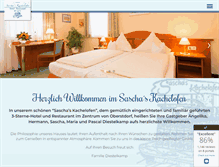Tablet Screenshot of hotel-saschas-kachelofen.tramino.de